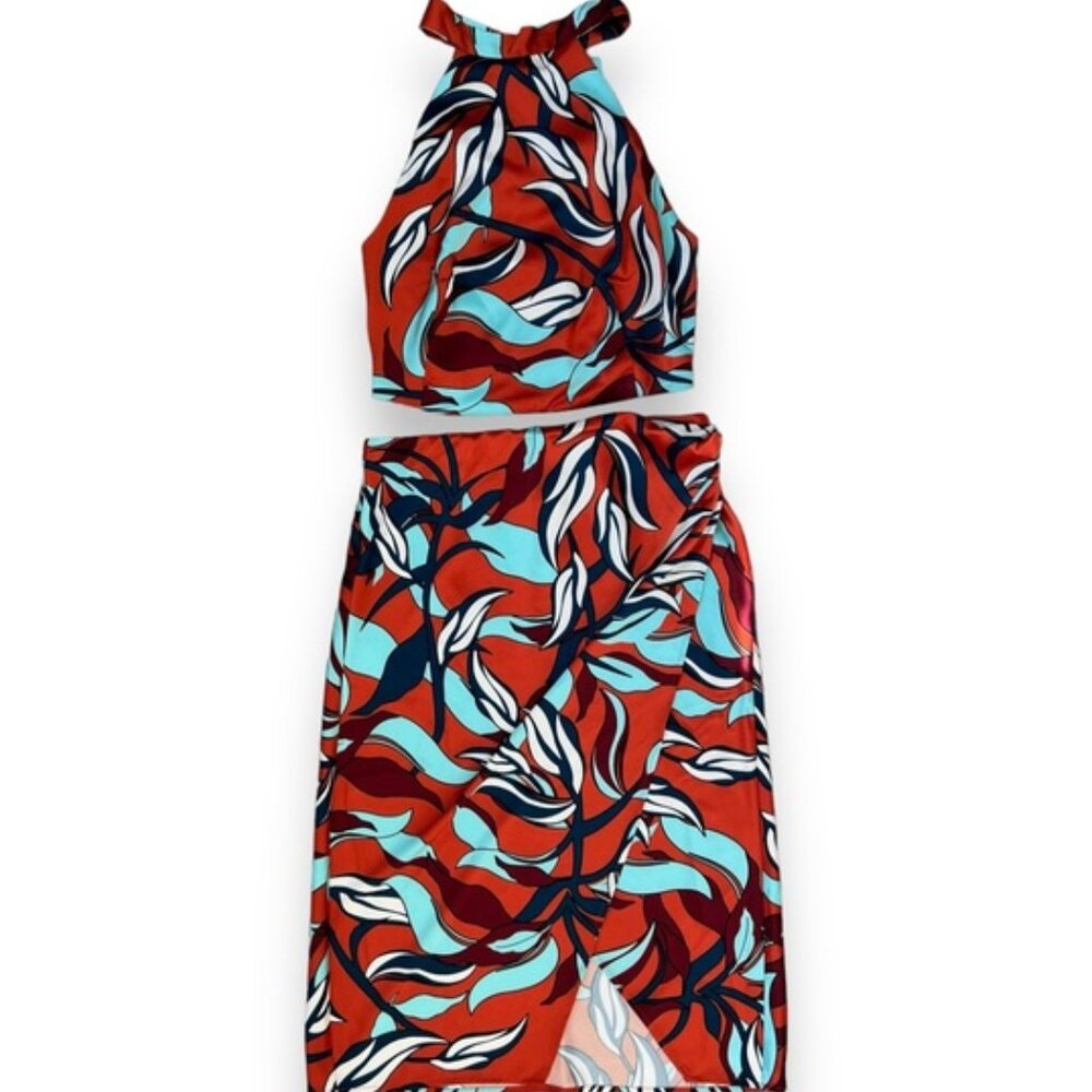 Syngrid Olsen NWT 2-Piece Halter Top & Maxi Skirt Set Women’s Resort Dress